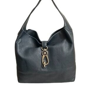 Dooney and Bourke Florentine Logo Lock Shoulder Bag blue leather
